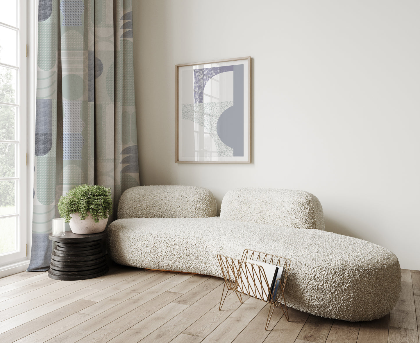 Cannage Fabric in Dusk
