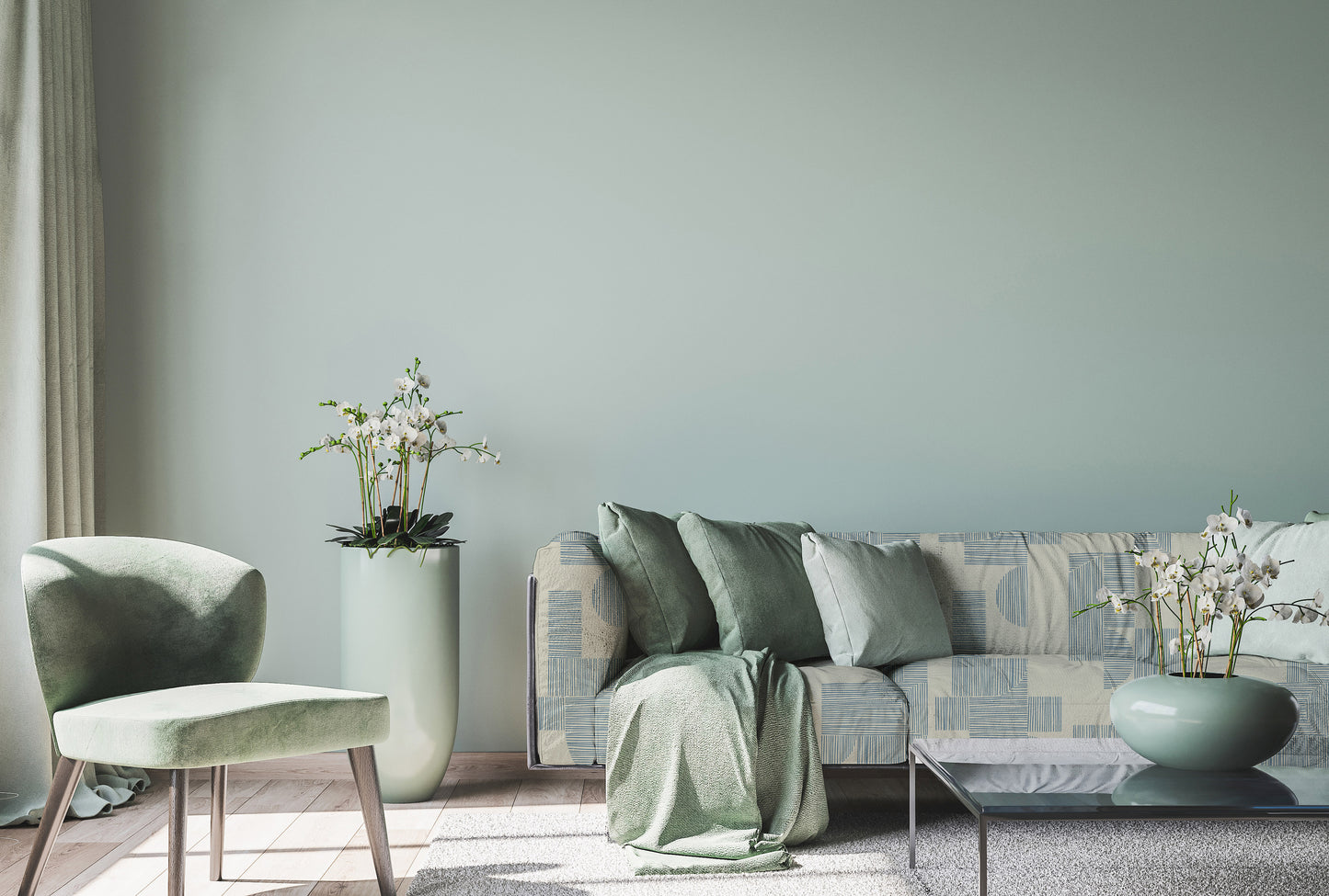 Haze Fabric in Moss