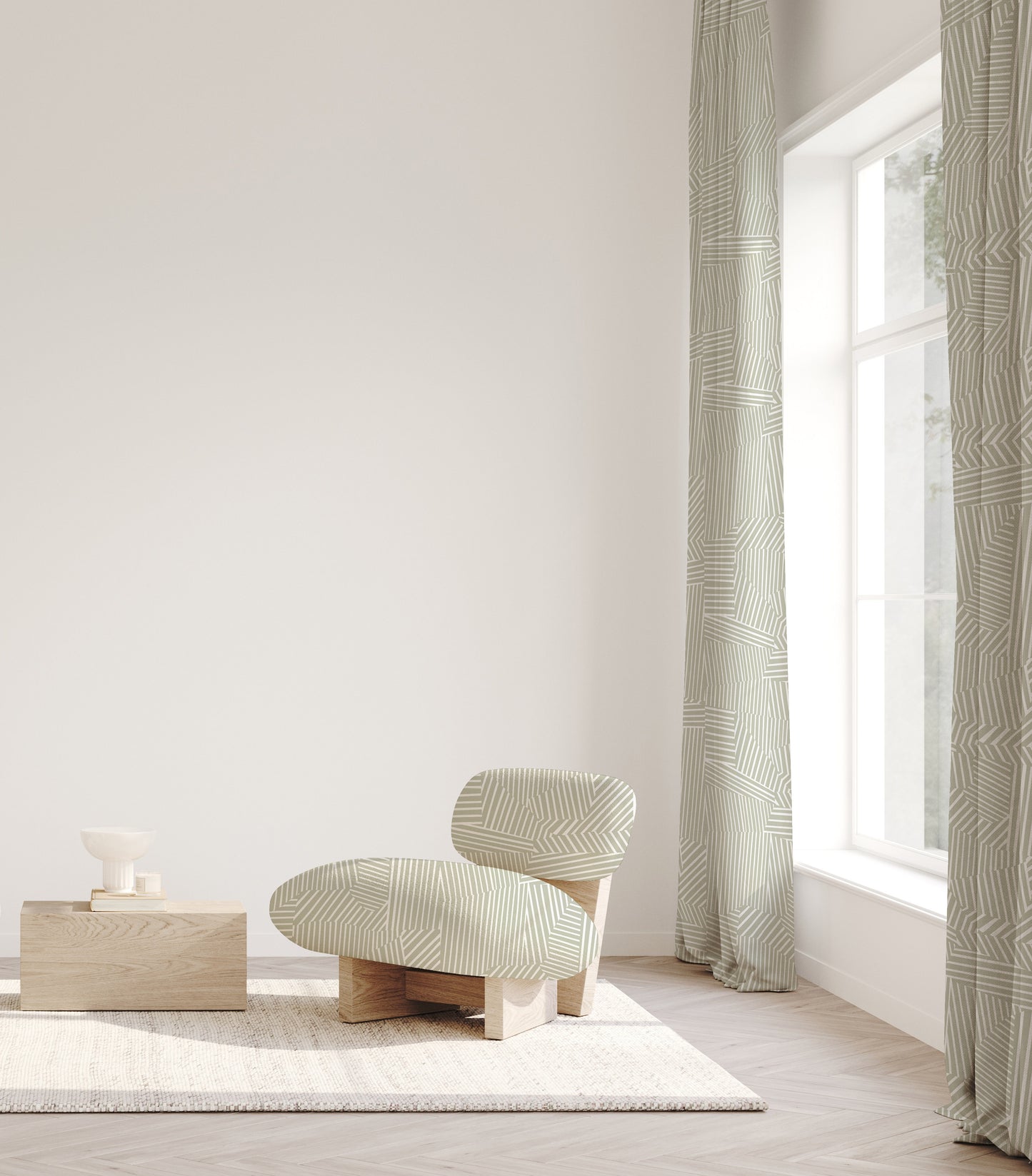 Hoose Fabric in Moss