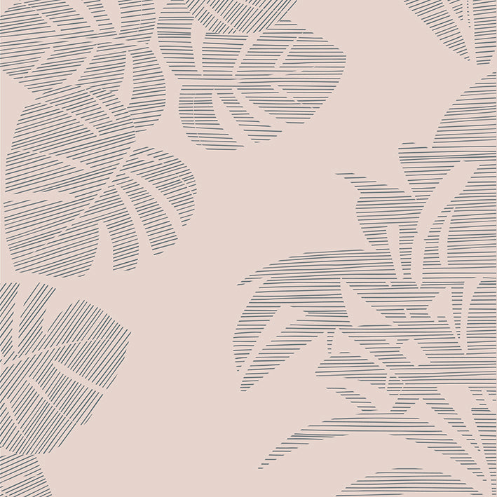 Flourish Wallpaper in Pink Granite