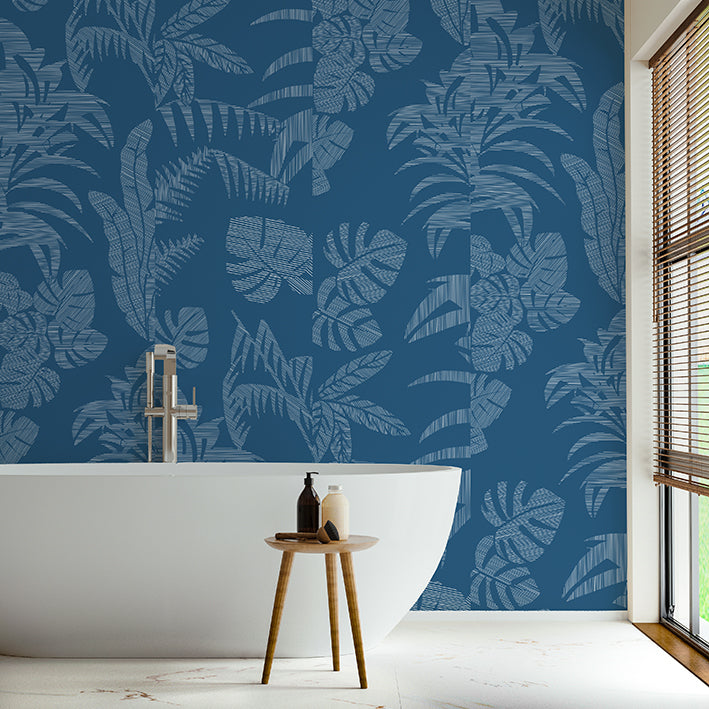 Flourish Wallpaper in Coast
