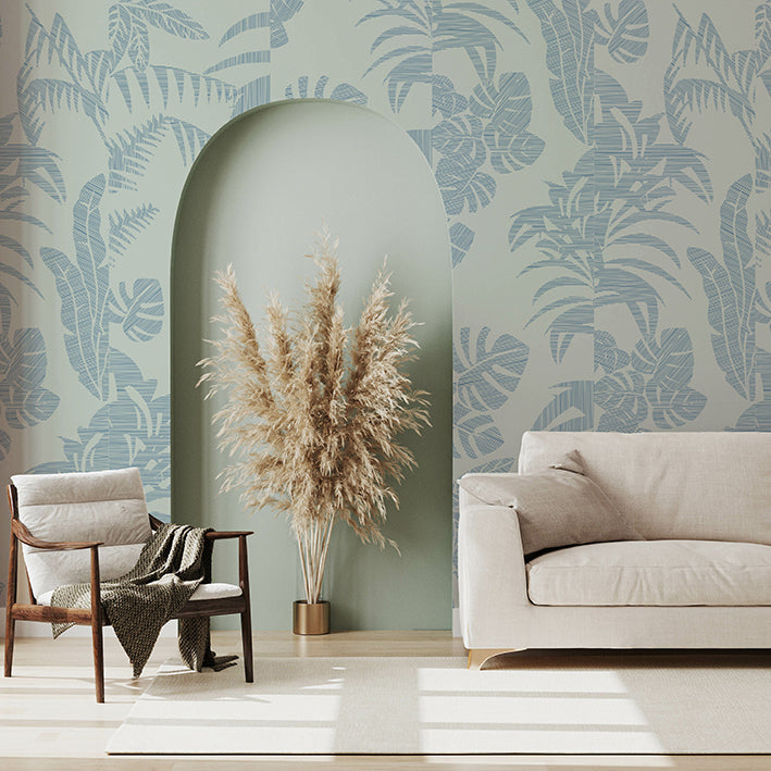 Flourish Wallpaper in Moss