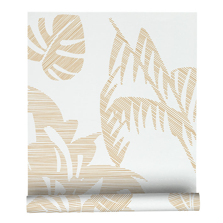 Flourish Wallpaper in Patina