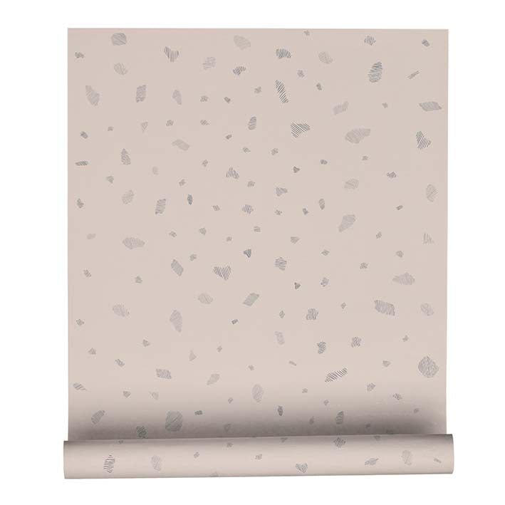 Slate Wallpaper in Pink Granite